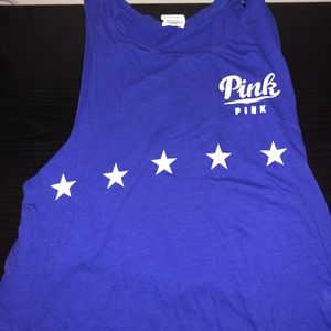 Pink Victoria’s Secret Tank Blue Party